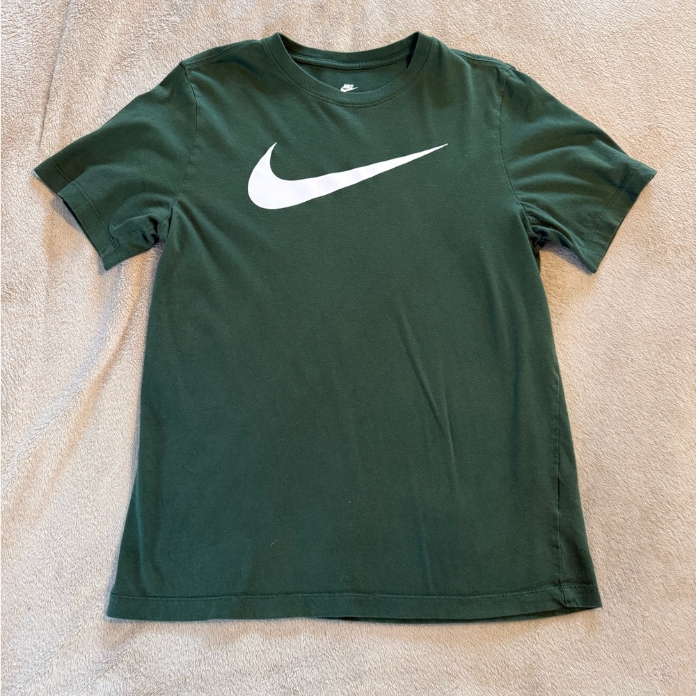 Nike Dark Green Tee with White Swoosh